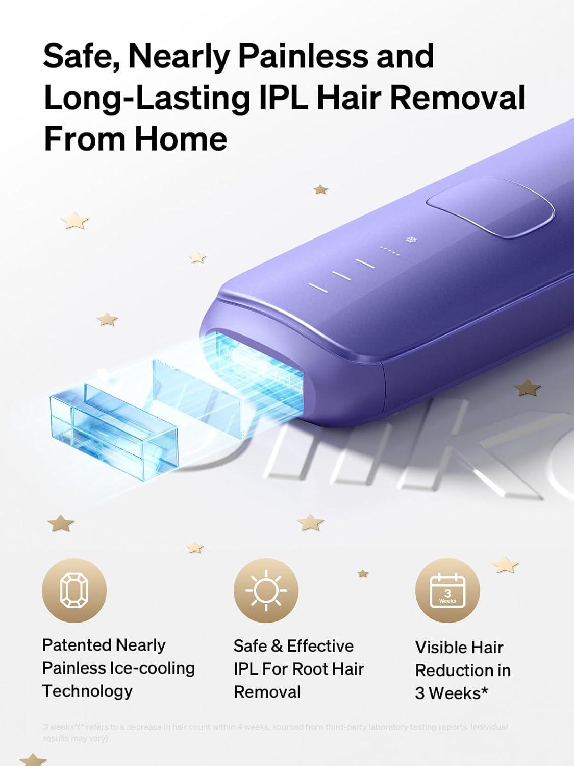image:imageUlike Laser Hair Removal Air 3 IPL Hair Removal with Gift Set Sapphire IceCooling for Nearly Painless Treatment amp LongLasting Hair Removal Results Safe for Whole Body Use