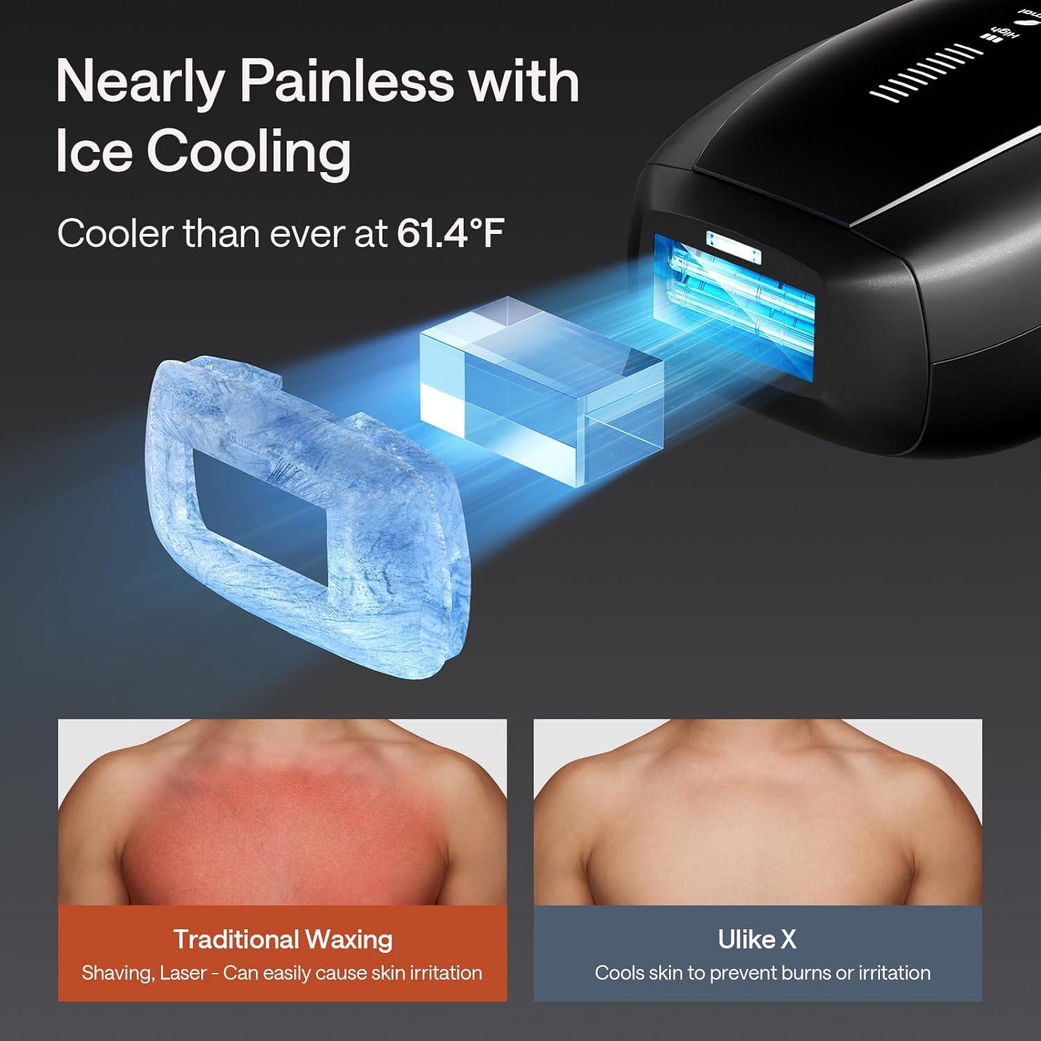 image:imageUlike X IPL Hair Removal Device Laser Hair Removal with IceCooling Dual Lights amp Skin Senor for Nearly Painless amp LongLasting Hair Removal 3 Modes Tailored for Stubborn Hair Gift for Smooth Skin