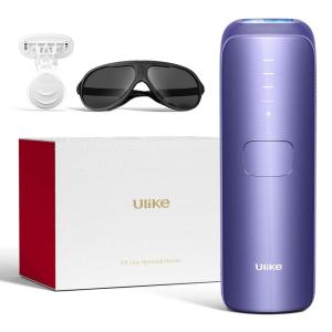 Ulike Laser Hair Removal for Women and Men, Air 3 Ice-Cooling IPL Device Hair Removal for Nearly Painless & Long-Lasting Results, 3 Modes & Auto Flashing for Fast Full Body Hair Removal from Home(Purple)