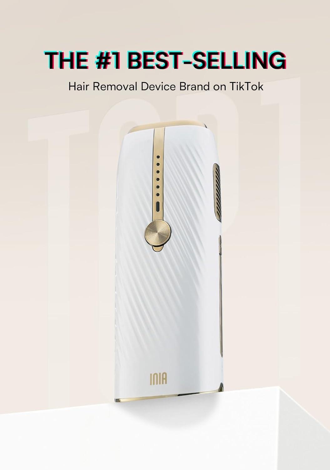 image:imageINIA Laser Hair Removal for Women and Men IPL Hair Removal Device with IceCooling Double Effectiveness amp 5 Flashes per Second for LongLasting and Nearly Painless ResultsWhite