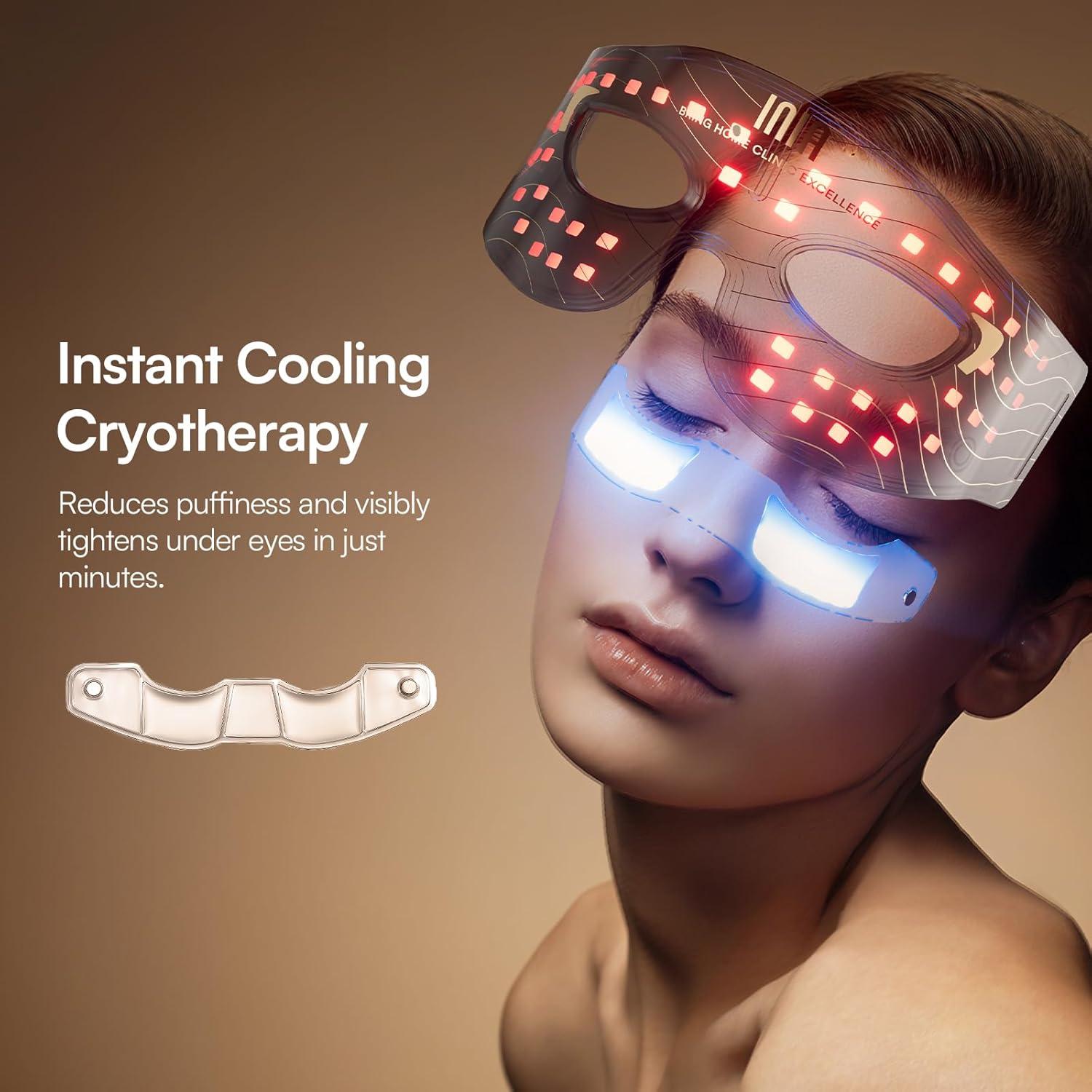 image:imageINIA Red Light Therapy Eye Mask for Under Eye Treatment amp Rejuvenation Skincare Device for Dark Circles Wrinkles Forehead Lines Crows Feet