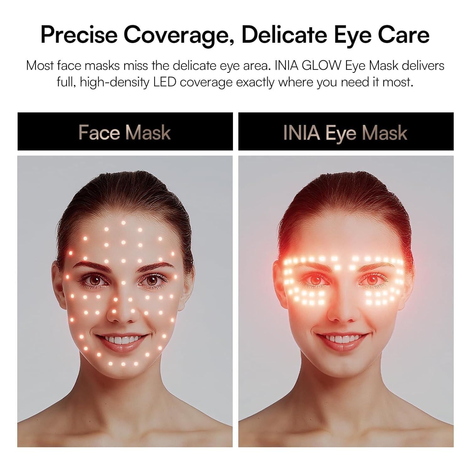 image:imageINIA Red Light Therapy Eye Mask for Under Eye Treatment amp Rejuvenation Skincare Device for Dark Circles Wrinkles Forehead Lines Crows Feet
