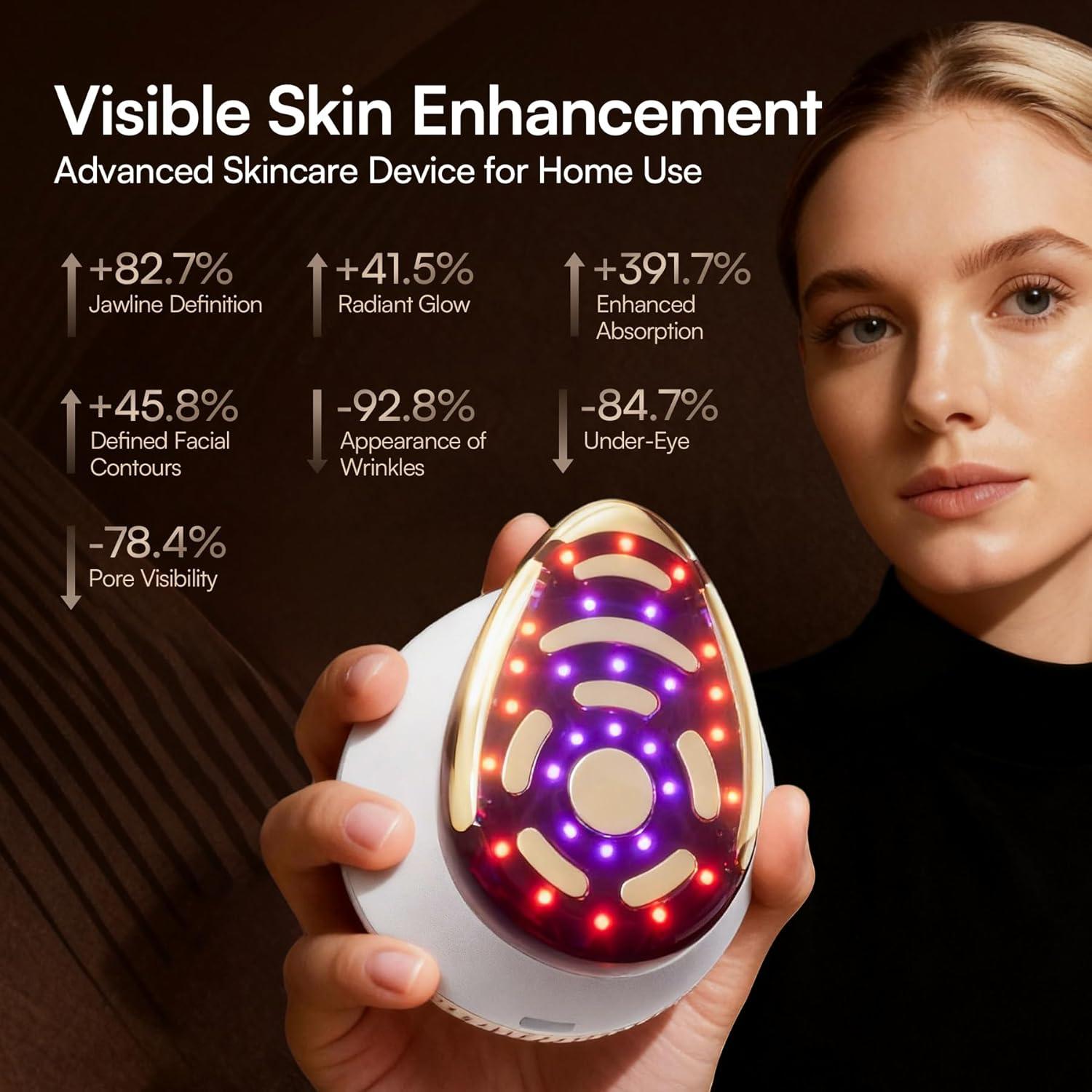 image:imageINIA SPHERA Upgraded 8in1 Microcurrent Facial Device for Face amp Neck Red Light Thermal amp Cooling Beauty Tool 5 Custom Modes atHome Skin Stimulation amp Glow Care Skincare Tool