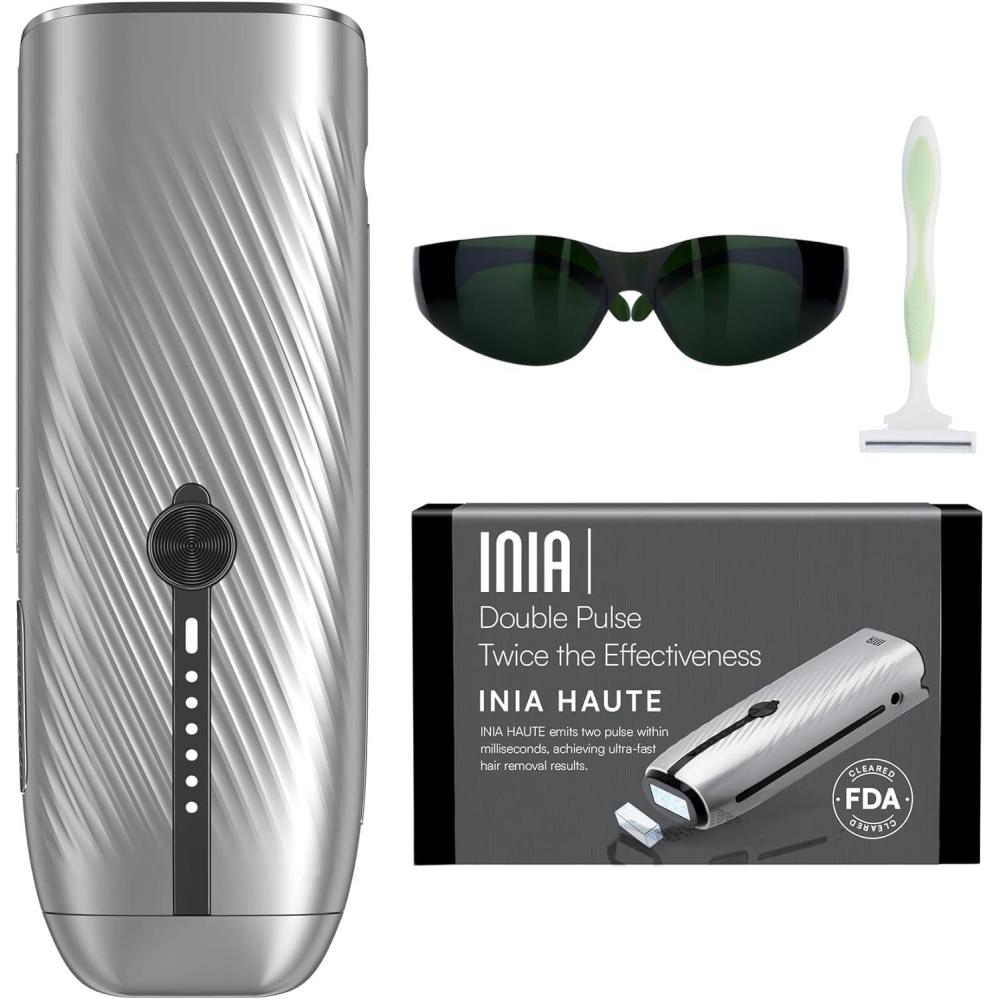 image:imageINIA Laser Hair Removal for Women and Men IPL Hair Removal Device with IceCooling Double Effectiveness amp 5 Flashes per Second for LongLasting and Nearly Painless ResultsBlack