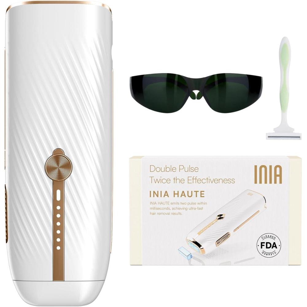 image:imageINIA Laser Hair Removal for Women and Men IPL Hair Removal Device with IceCooling Double Effectiveness amp 5 Flashes per Second for LongLasting and Nearly Painless ResultsWhite