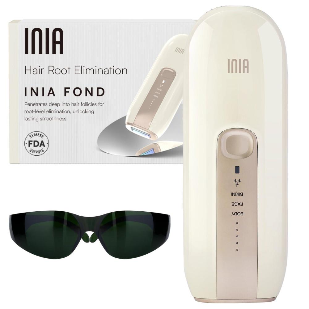 image:imageLaser Hair Removal Device for Women and Men INIA Fond Hair Remover with LongLasting in Hair Reduction for BodyampFace Safe athome Results for Armpits Bikini and LegsWhite