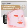 image:imageINIA Red Light Therapy Mask for Face  4 Light Modes with 850nm NIR Red amp Blue LED Light Therapy 2600mAh Rechargeable LED Face Mask for Radiant Glow at Home PinkPink