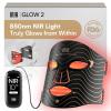 image:imageINIA Red Light Therapy Mask for Face  4 Light Modes with 850nm NIR Red amp Blue LED Light Therapy 2600mAh Rechargeable LED Face Mask for Radiant Glow at Home PinkBlack