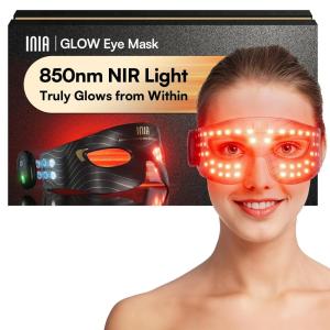 INIA Red Light Therapy Eye Mask for Under Eye Treatment & Rejuvenation – Skincare Device for Dark Circles, Wrinkles, Forehead Lines, Crow’s Feet