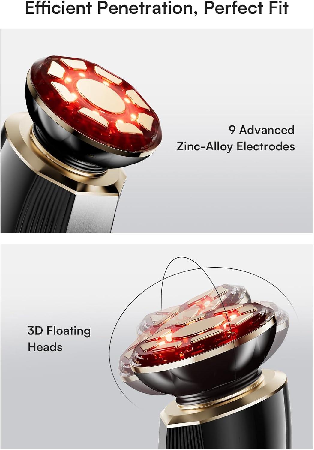 image:imageINIA 3in1 Skin Tightening Device True Beauty Glow Facial Massager Red Light Therapy for Face and Neck