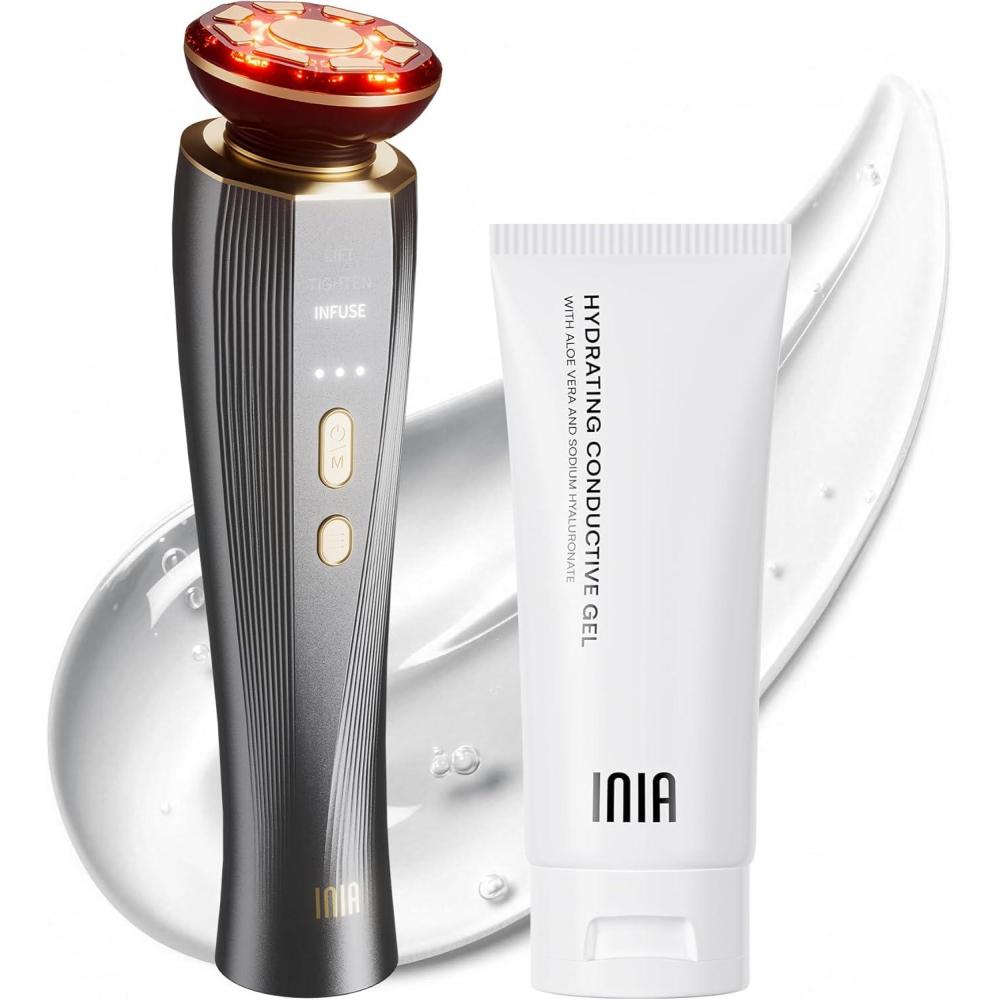 image:imageINIA 3in1 Skin Tightening Device True Beauty Glow Facial Massager Red Light Therapy for Face and Neck