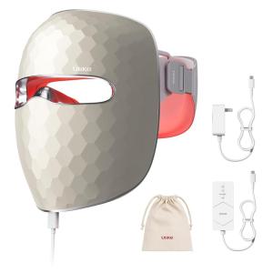 Ulike ReGlow LED Light Therapy Mask – LED Device for Treatment of Mild to Moderate Acne & Facial Wrinkles, Red, Blue, Yellow & Infrared Light Therapy, 272 LEDs, Eye Protection, Remote Control