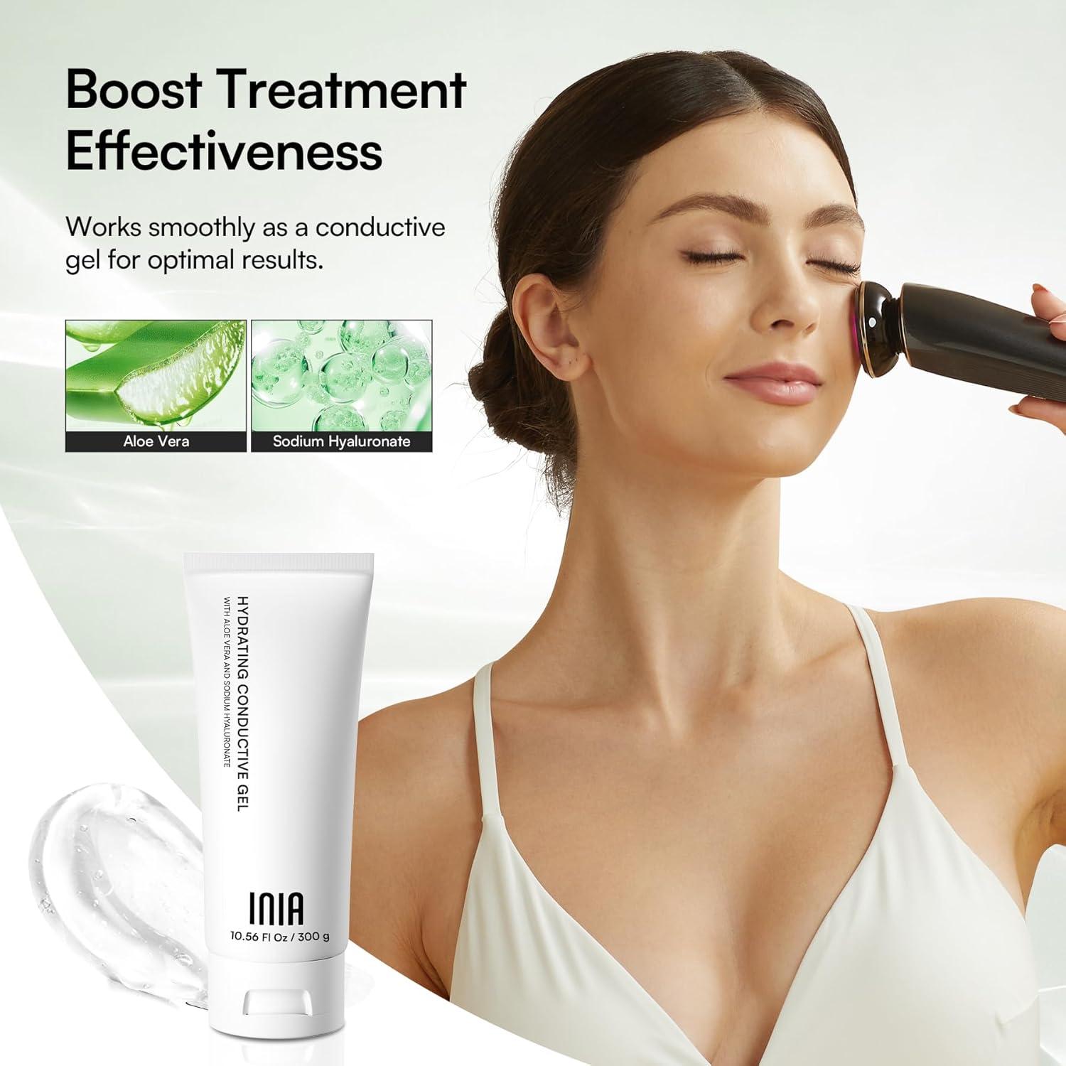 image:imageINIA 3in1 Skin Tightening Device True Beauty Glow Facial Massager Red Light Therapy for Face and NeckBlack