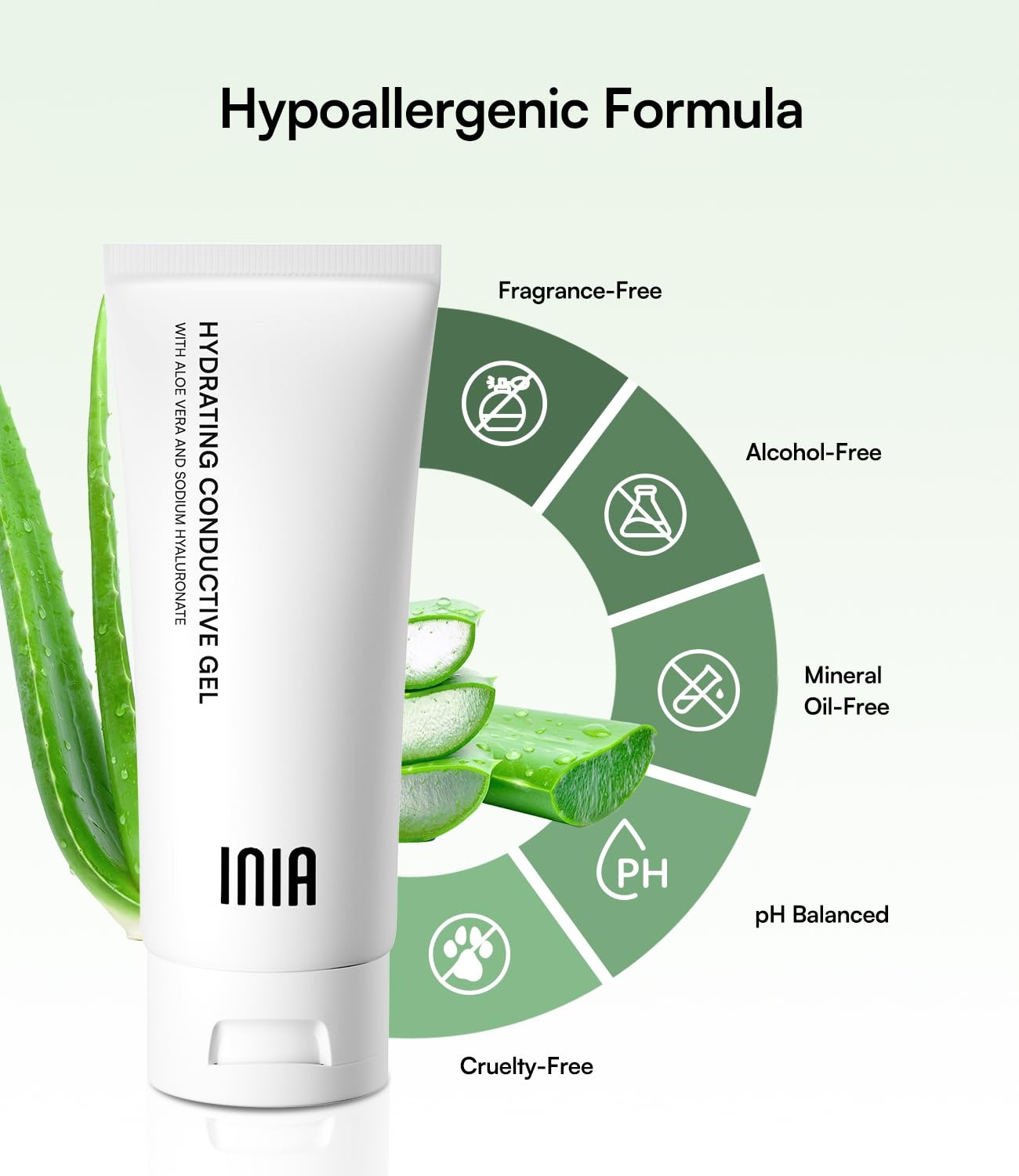 image:imageINIA Microcurrent Conductive Gel for Facial and Body Skin Care Machines Hydrating Gel Primer with Hyaluronic Acid for Women and Men 211 Fl Oz211 Fl Oz Pack of 1