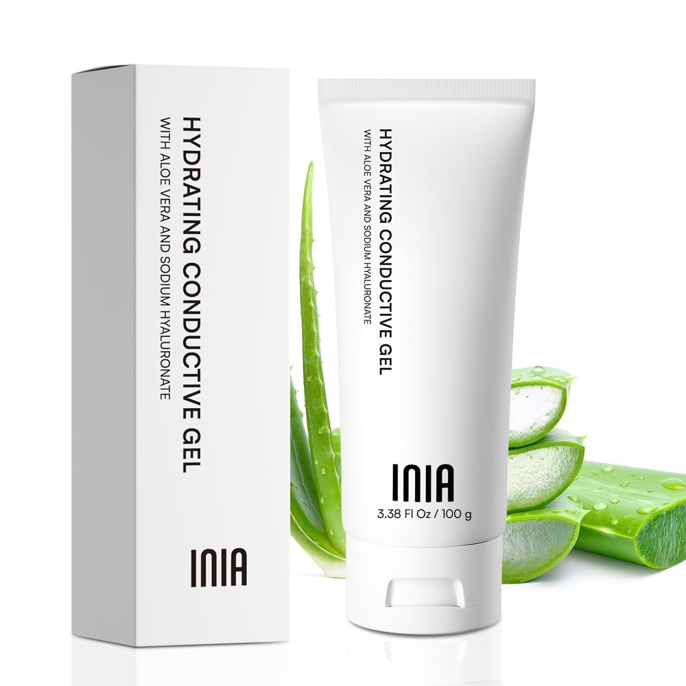 image:imageINIA Microcurrent Conductive Gel for Facial and Body Skin Care Machines Hydrating Gel Primer with Hyaluronic Acid for Women and Men 211 Fl Oz338 Fl Oz Pack of 1